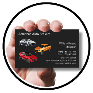 Tarjeta De Visita Tema de corredor automotriz económico