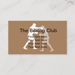 Tarjeta De Visita Tema de deportes de boxeo