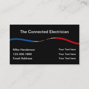 Tarjeta De Visita Tema de Electricista Cables Eléctricos