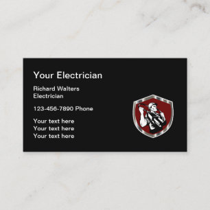 Tarjeta De Visita Tema de Electricista Retro