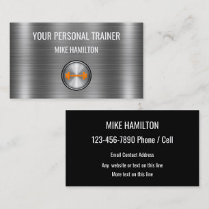 Tarjeta De Visita Tema de Entrenador Personal Elegante y Genial