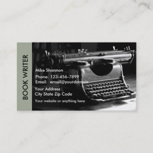 Tarjeta De Visita Tema de Escritor Retro