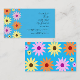 Tarjeta De Visita Tema de flores de primavera