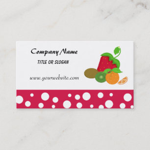 Tarjeta De Visita Tema de Frutas
