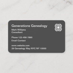Tarjeta De Visita Tema de genealogía moderna Bui
