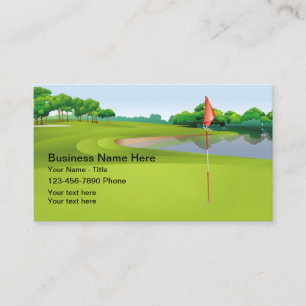 Tarjeta De Visita Tema de Golf de Temporada de Verano