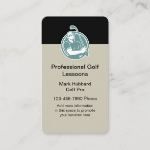 Tarjeta De Visita Tema de Golf Profesional