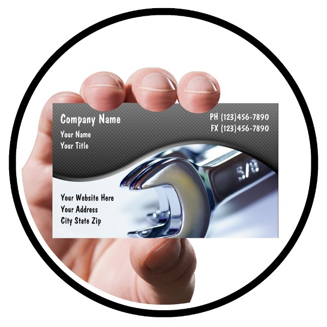 Tarjeta De Visita Tema de herramientas mecánicas (Subido por el creador)