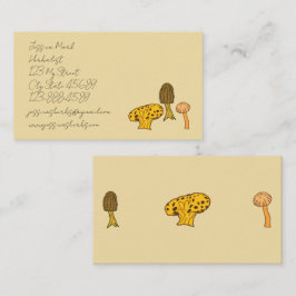 Tarjeta De Visita Tema de hongos del bosque