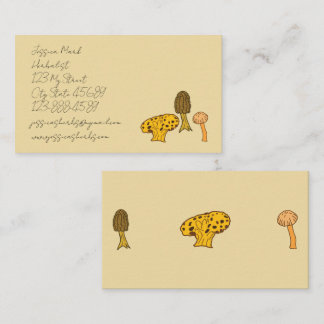 Tarjeta De Visita Tema de hongos del bosque