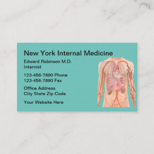 Tarjeta De Visita Tema de Internista Médico