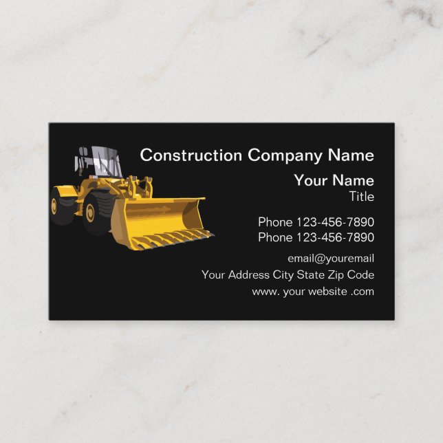 Tarjeta De Visita Tema de la construcción moderno (Anverso)