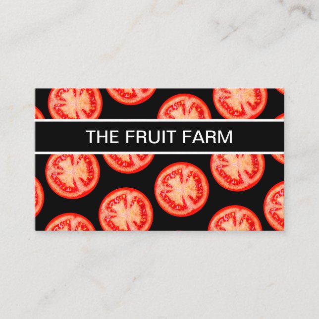 Tarjeta De Visita Tema de la fruta y verdura (Anverso)