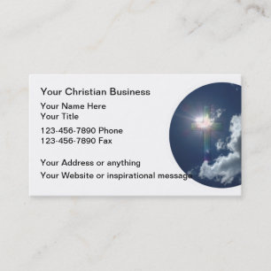 Tarjeta De Visita Tema De La Iglesia O Del Negocio Cristiano