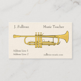 Tarjeta De Visita Tema de la música de la trompeta de oro