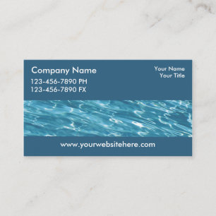 Tarjeta De Visita Tema de la piscina