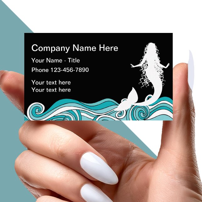 Tarjeta De Visita Tema de la sirena de la playa (Subido por el creador)