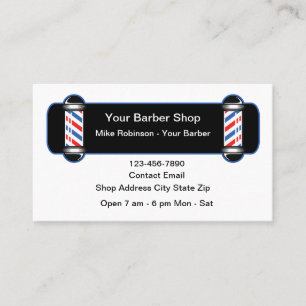 Tarjeta De Visita Tema de luces de barbería moderna