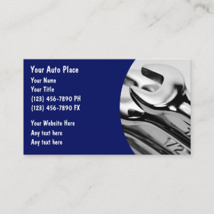Tarjeta De Visita Tema de mecánico automotriz