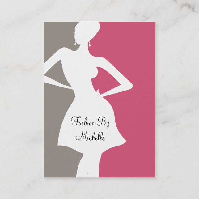 Tarjeta De Visita Tema de Moda (Anverso)
