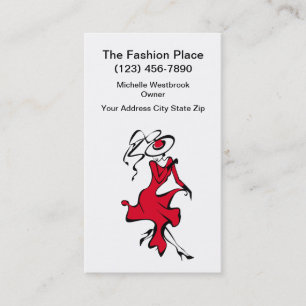 Tarjeta De Visita Tema de Moda de Tendencia