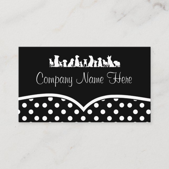 Tarjeta De Visita Tema de moda del mascota (Anverso)