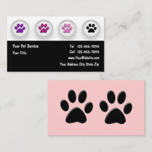 Tarjeta De Visita Tema de moda Mascota