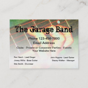 Tarjeta De Visita Tema de música de banda de rock genial