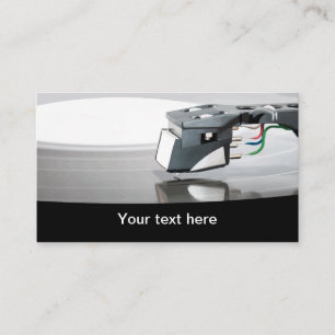 Tarjeta De Visita Tema de música de vinilo retro