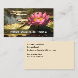 Tarjeta De Visita Tema de Naturaleza Herbal Natural