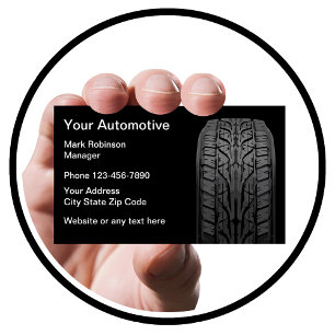 Tarjeta De Visita Tema de Neumáticos Automotrices