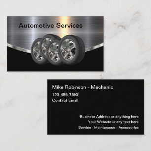 Tarjeta De Visita Tema de neumáticos automotrices modernos y geniale