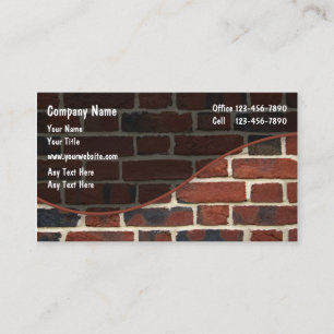 Tarjeta De Visita Tema de pared de ladrillo de construcción