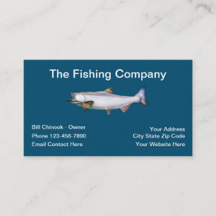 Tarjeta De Visita Tema de pesca de Chinook