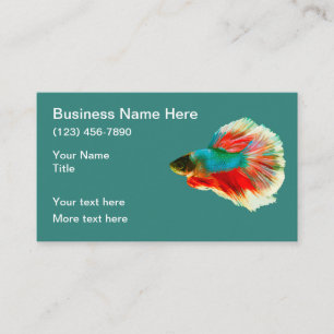 Tarjeta De Visita Tema de pez guppy tropical
