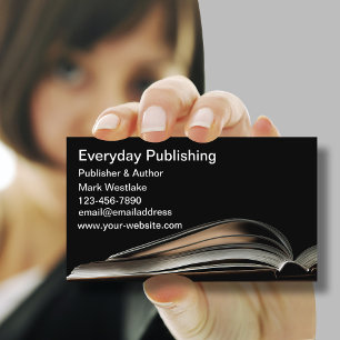 Tarjeta De Visita Tema de publicación de libros modernos y autor