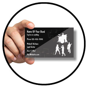 Tarjeta De Visita Tema de Rock Band