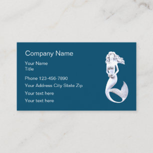 Tarjeta De Visita Tema de Sirena Tropical de Playa