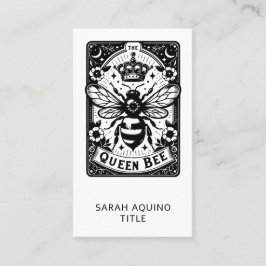 Tarjeta De Visita Tema de Tarot Reina Abeja