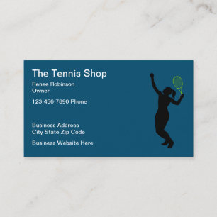 Tarjeta De Visita Tema de tenis moderno único
