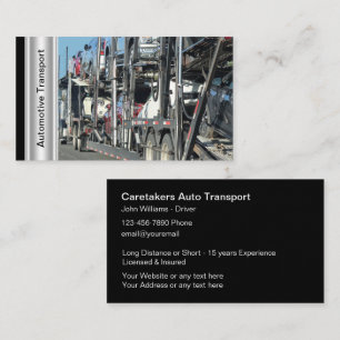 Tarjeta De Visita Tema de transportador de automóviles automotriz