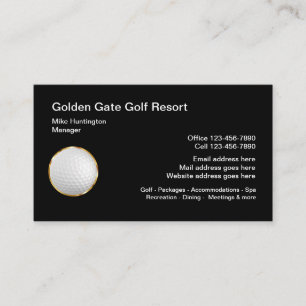 Tarjeta De Visita Tema de vacaciones de golf con clase