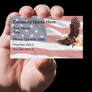 Tarjeta De Visita Tema del águila estadounidense patriótica