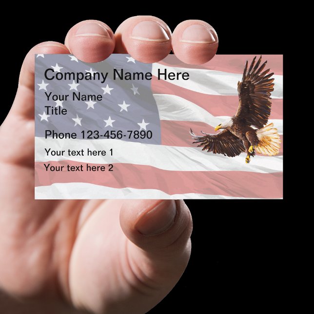 Tarjeta De Visita Tema del águila estadounidense patriótica (Subido por el creador)