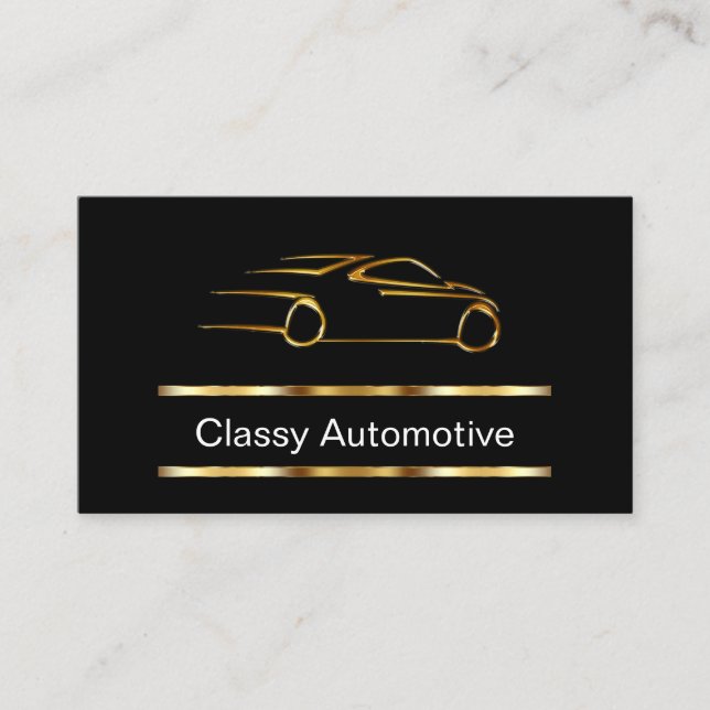 Tarjeta De Visita Tema del automóvil de clase (Anverso)