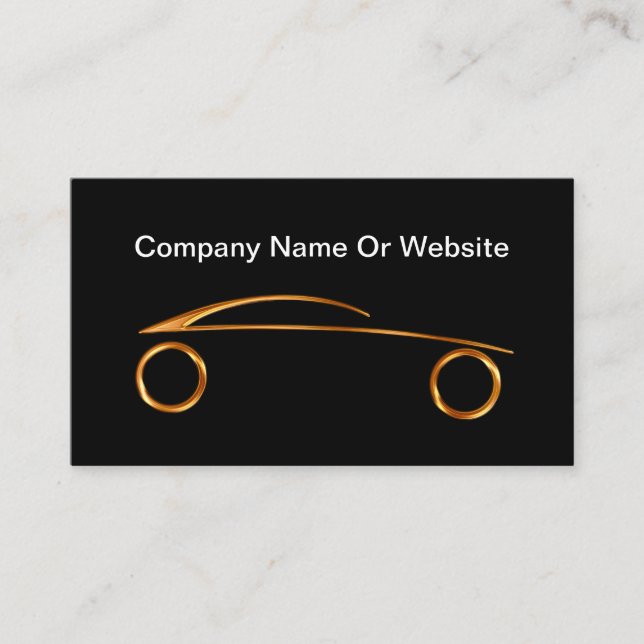 Tarjeta De Visita Tema del automóvil moderno y elegante (Anverso)