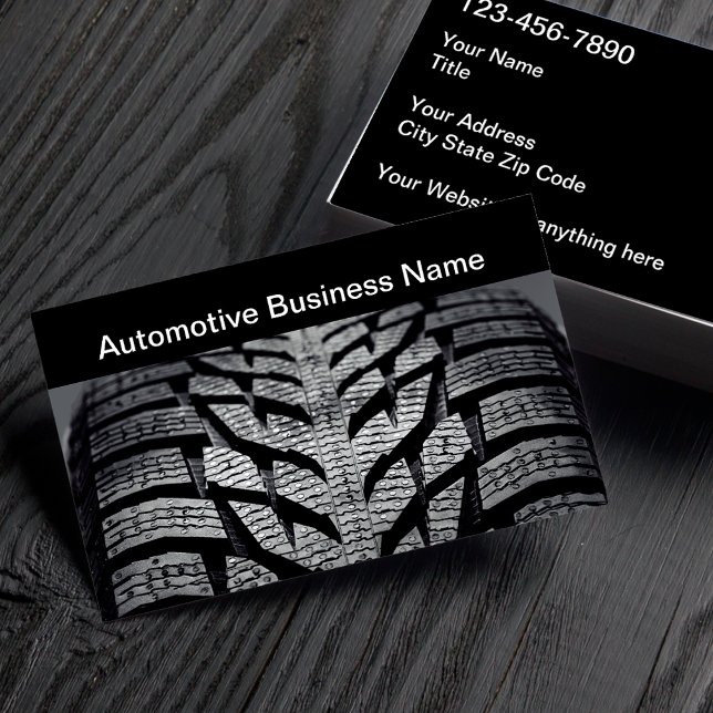 Tarjeta De Visita Tema del balde de neumáticos para automóviles (Subido por el creador)