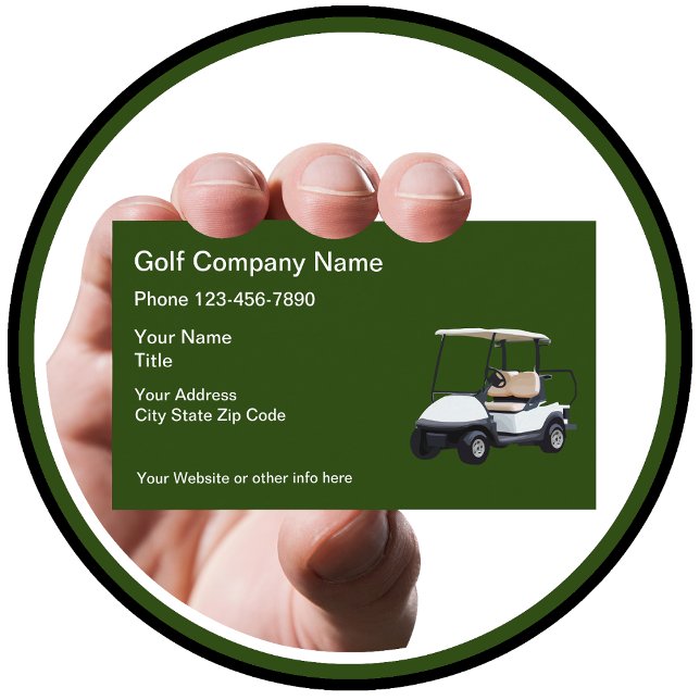 Tarjeta De Visita Tema del carrito de golf (Subido por el creador)