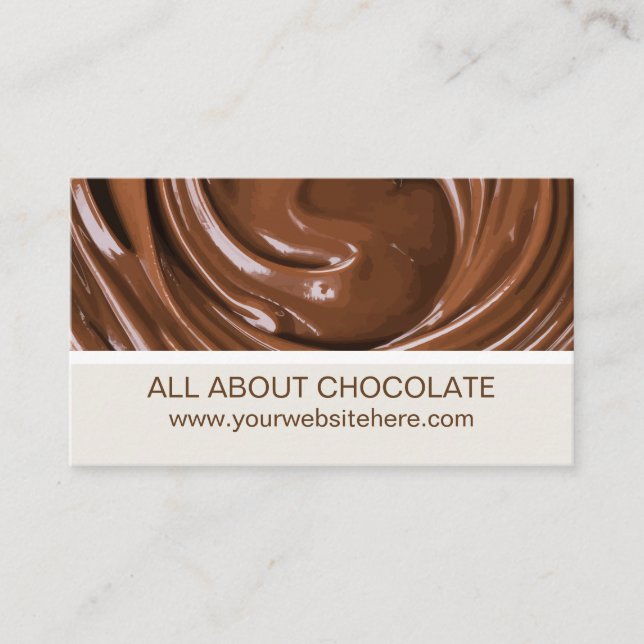 Tarjeta De Visita Tema del chocolate (Anverso)