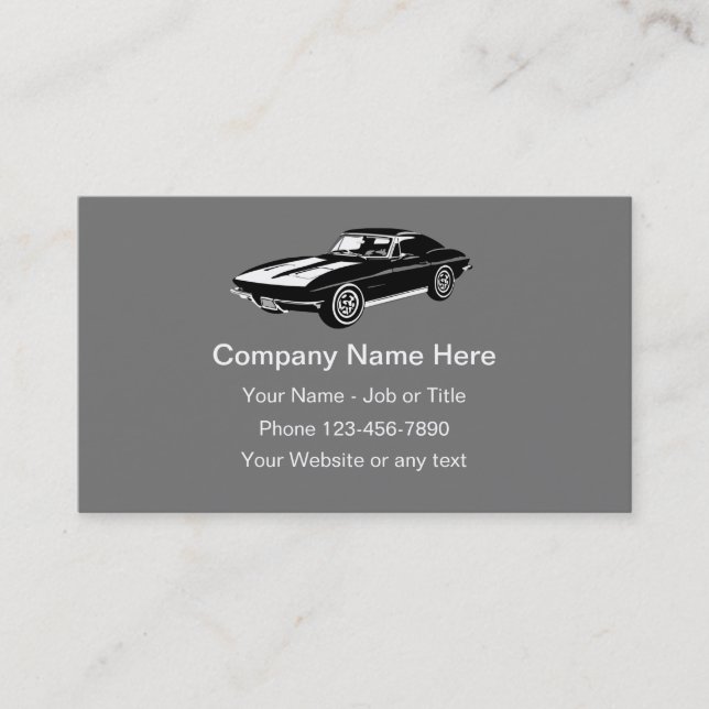 Tarjeta De Visita Tema del coche clásico de Guay (Anverso)